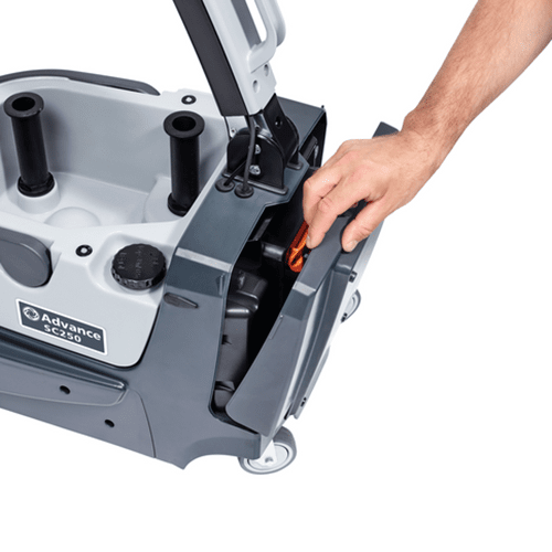 Nilfisk Advance SC250 Battery Walk Behind Floor Scrubber - Tank Cover Removal