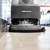 Nilfisk Advance SC370 Compact Walk Behind Floor Scrubber - Front Close-up