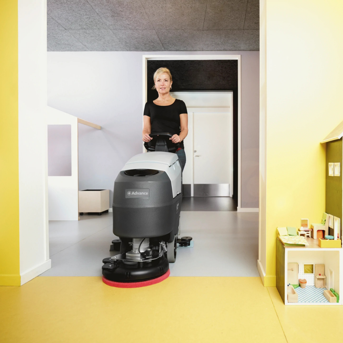 Nilfisk Advance SC401 17B Battery Operated Automatic Walk Behind Floor Scrubber - Lifestyle 8