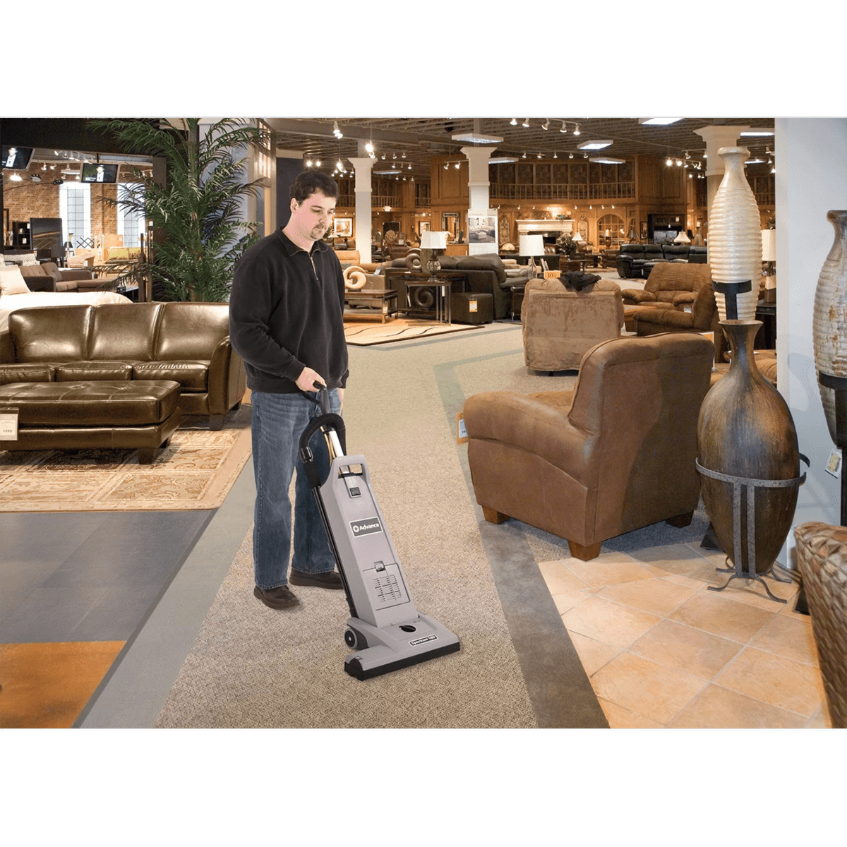 Nilfisk Advance Spectrum HEPA 
Commercial Upright Vacuum - Lifestyle