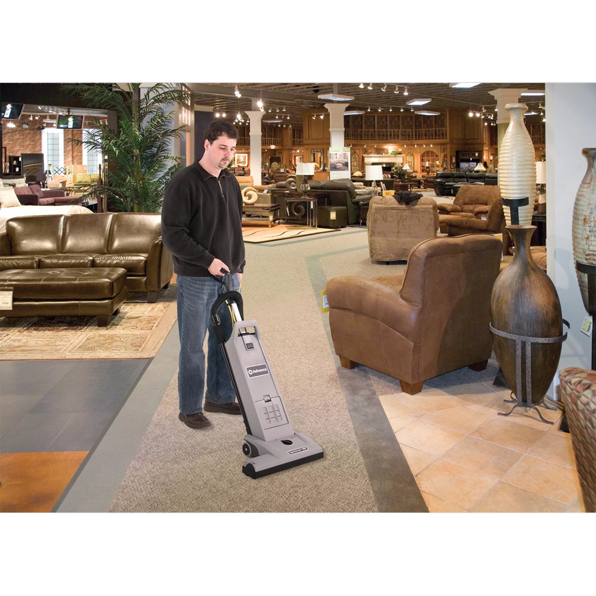 Nilfisk Advance Spectrum HEPA 
Commercial Upright Vacuum - Lifestyle