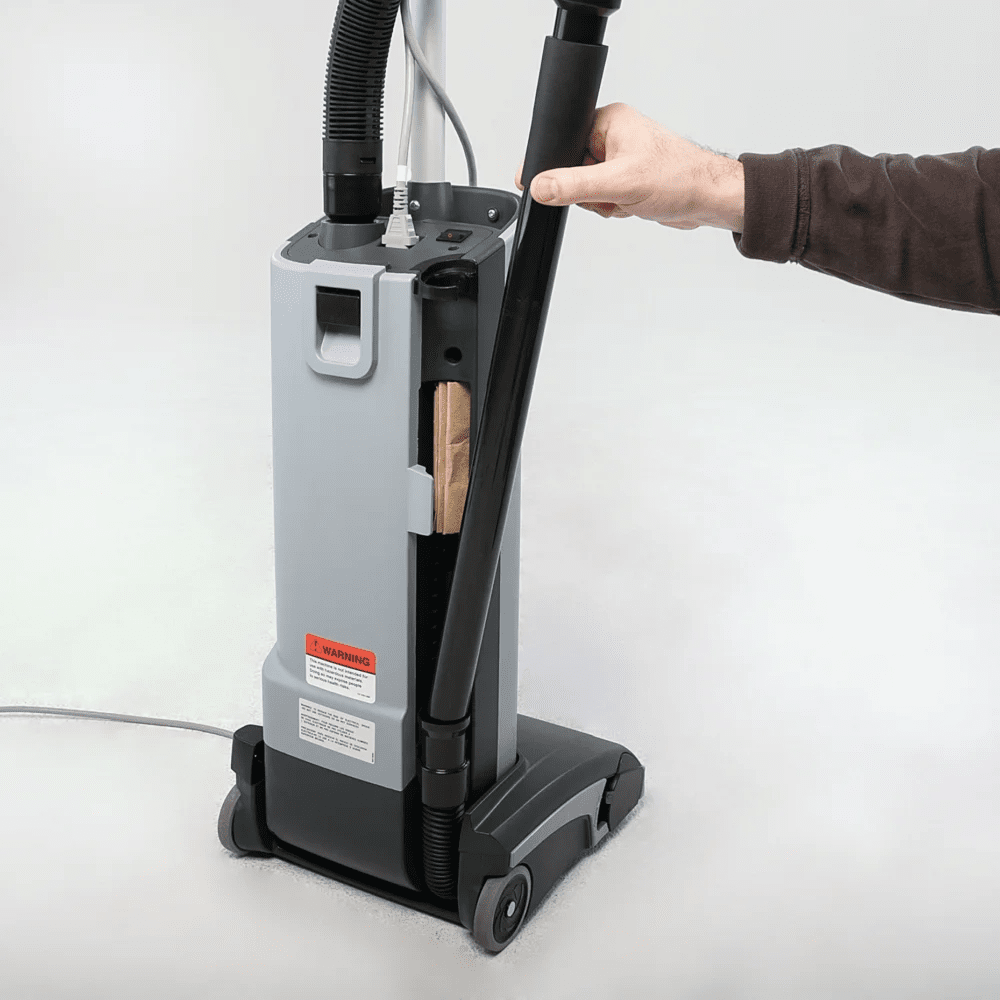 Nilfisk Advance VU500 Commercial Upright Vacuum - Crevice Tool Removal