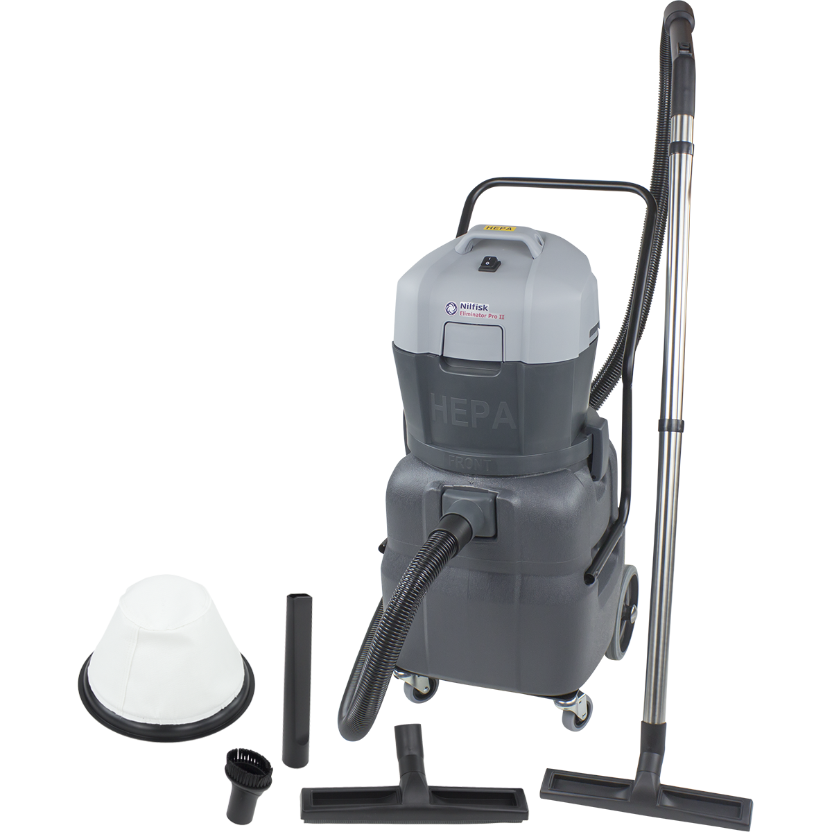 Nilfisk Eliminator Pro 2 HEPA Vacuum - all included accessories