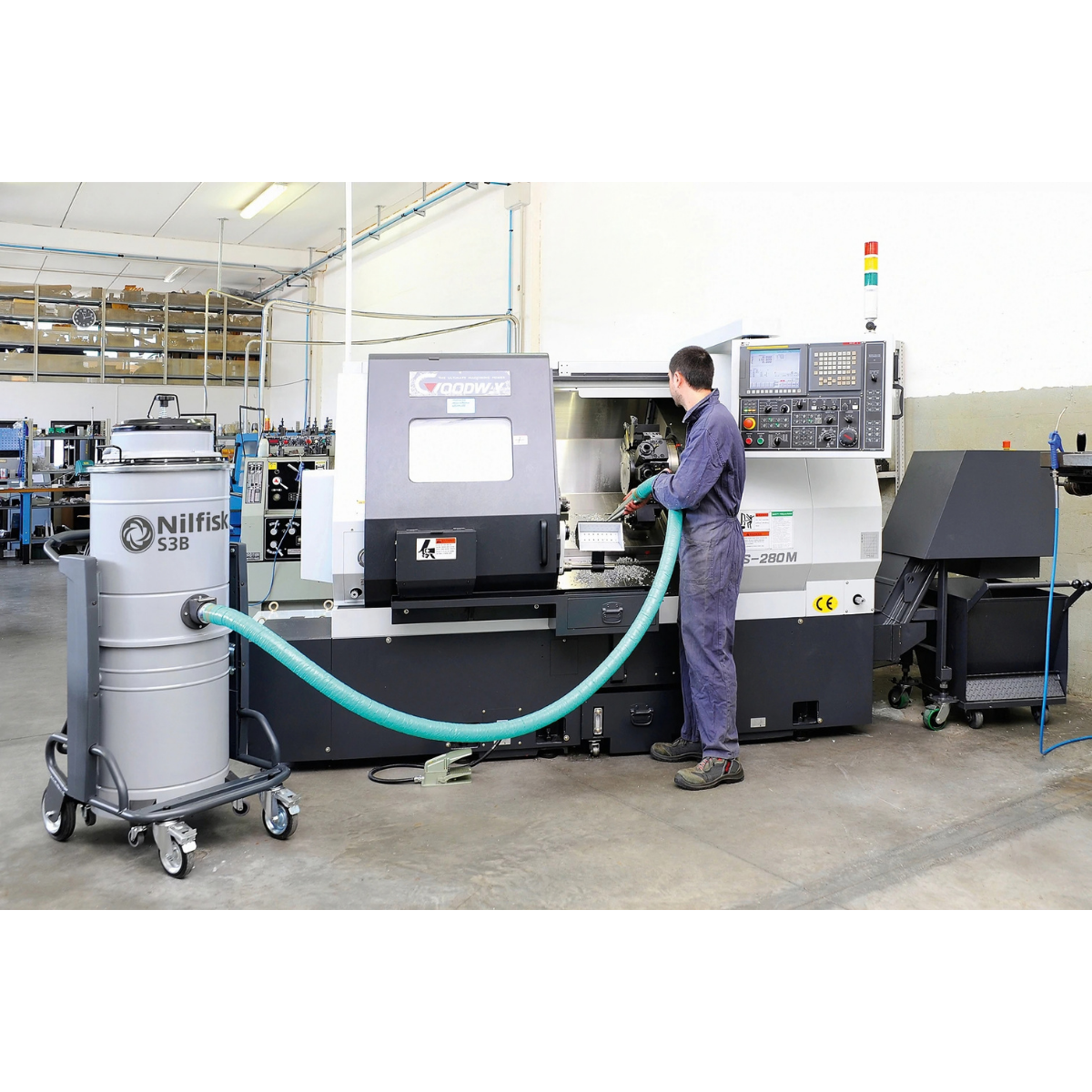 Nilfisk S3B All-in-One Wet/Dry Industrial Vacuum for Metalworking - Lifestyle 1