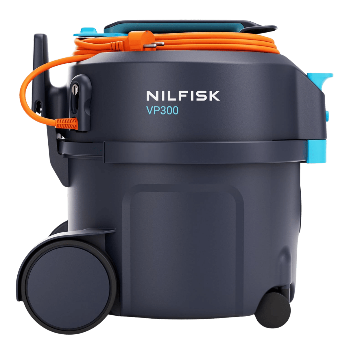Nilfisk VP300 Canister Industrial HEPA Vacuum -  Side 1