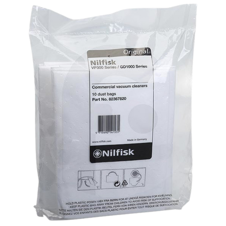 Nilfisk VP300/VP400/VP500 Fleece Bags - 10 Pack - Main