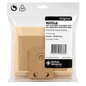 Nilfisk VP300/VP400/VP500 Paper Bags - 10 Pack - Main