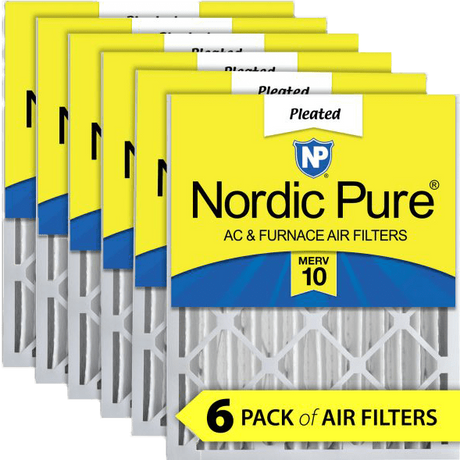 Nordic Pure MERV 10 4-in. Pleated Furnace Filters - 6-Pack
