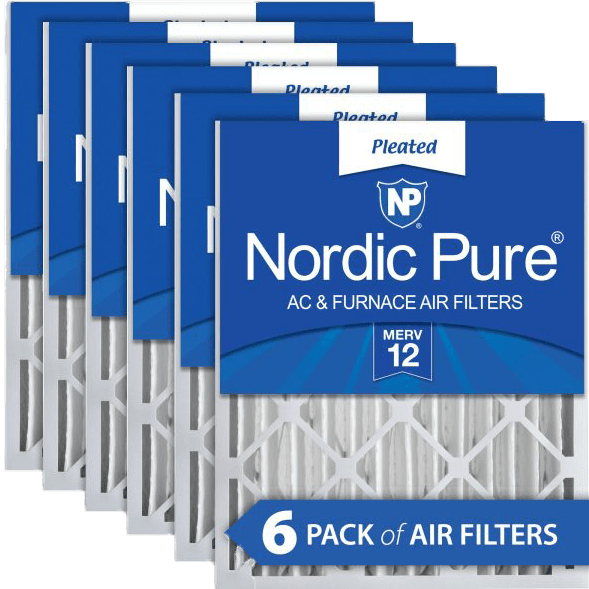 Nordic Pure MERV 12 4-in. Pleated Furnace Filters - 6-Pack