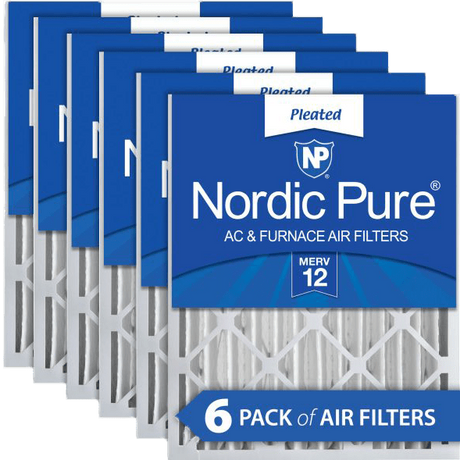 Nordic Pure MERV 12 4-in. Pleated Furnace Filters - 6-Pack
