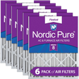 Nordic Pure MERV 8 4-in. Pleated Furnace Filters - 6-Pack