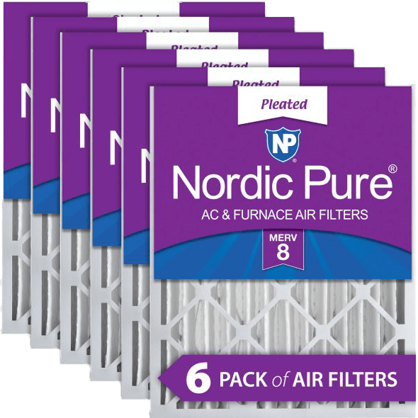 Nordic Pure MERV 8 4-in. Pleated Furnace Filters - 6-Pack