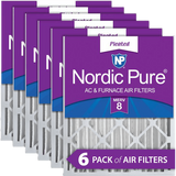 Nordic Pure MERV 8 4-in. Pleated Furnace Filters - 6-Pack