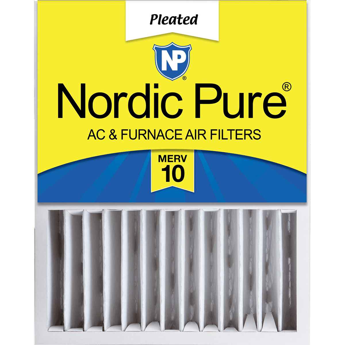 Nordic Pure MERV 10 5-in. Pleated Furnace Filters - 16x25x5 Main