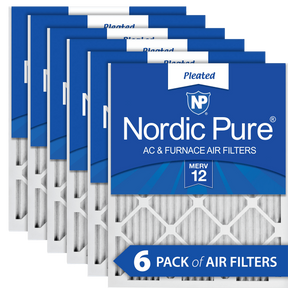 Nordic Pure MERV 12 1-in. Pleated Furnace Filters 6 Pack - Main