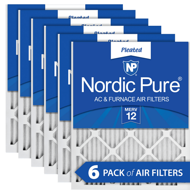 Nordic Pure MERV 12 1-in. Pleated Furnace Filters 6 Pack - Main