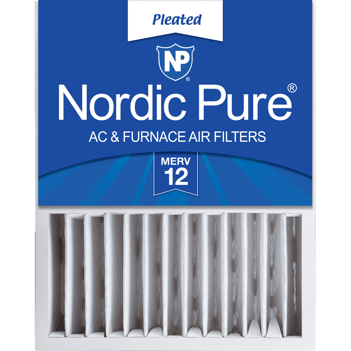 Nordic Pure MERV 12 5-in. Pleated Furnace Filters -16x20x5 Main