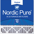 Nordic Pure MERV 12 5-in. Pleated Furnace Filters - 20x20x5 Main