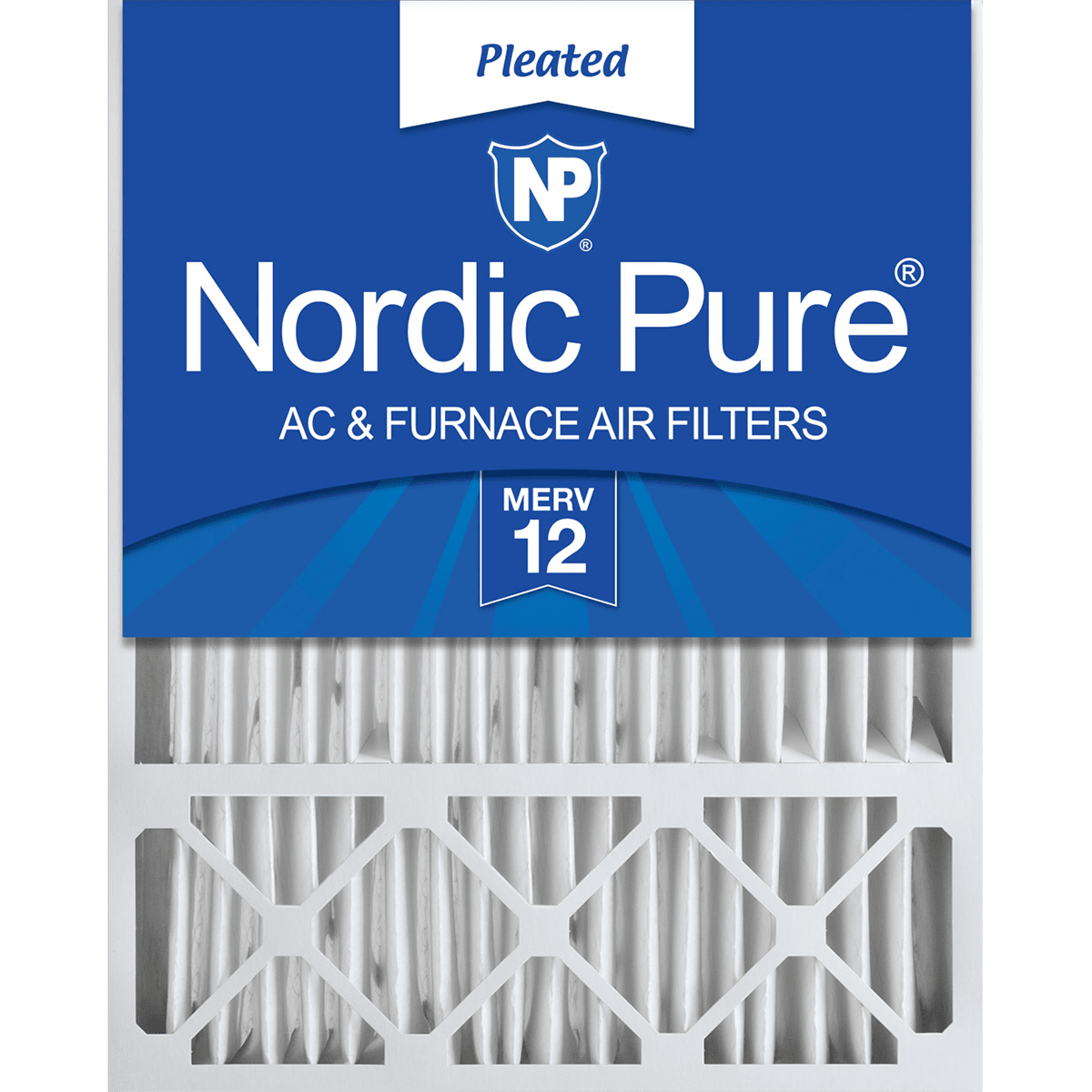 Nordic Pure MERV 12 5-in. Pleated Furnace Filters - 20x25x5 Main