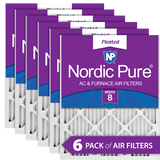 Nordic Pure MERV 8 1-in. Pleated Furnace Filters (6 Pack) - Main