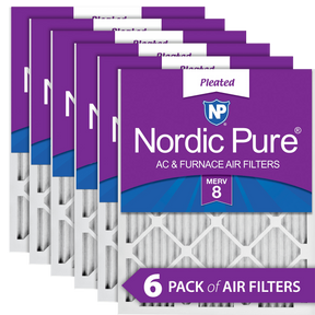 Nordic Pure MERV 8 1-in. Pleated Furnace Filters (6 Pack) - Main