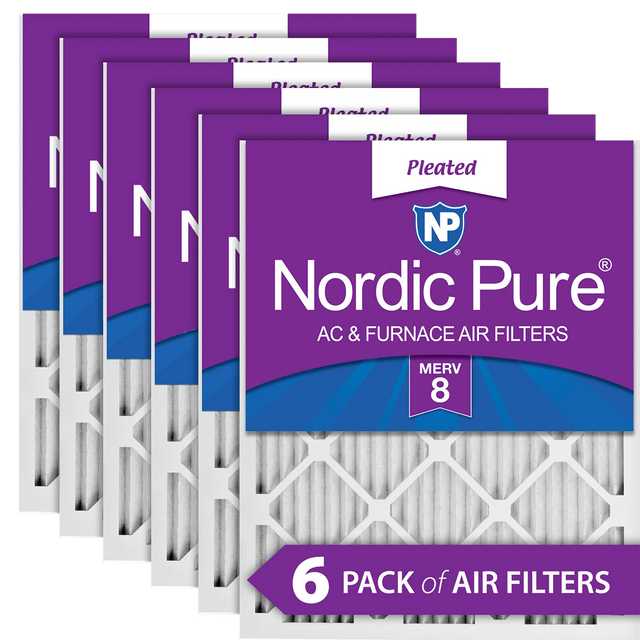 Nordic Pure MERV 8 1-in. Pleated Furnace Filters (6 Pack) - Main