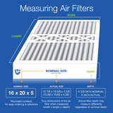Nordic Pure MERV 8 5-in. Pleated Furnace Filters - 16x20x5 Dimensions