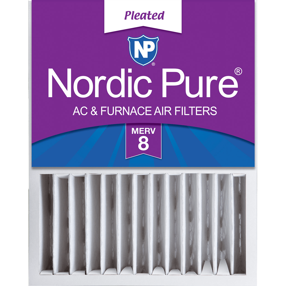 Nordic Pure MERV 8 5-in. Pleated Furnace Filters - 16x20x5 Main