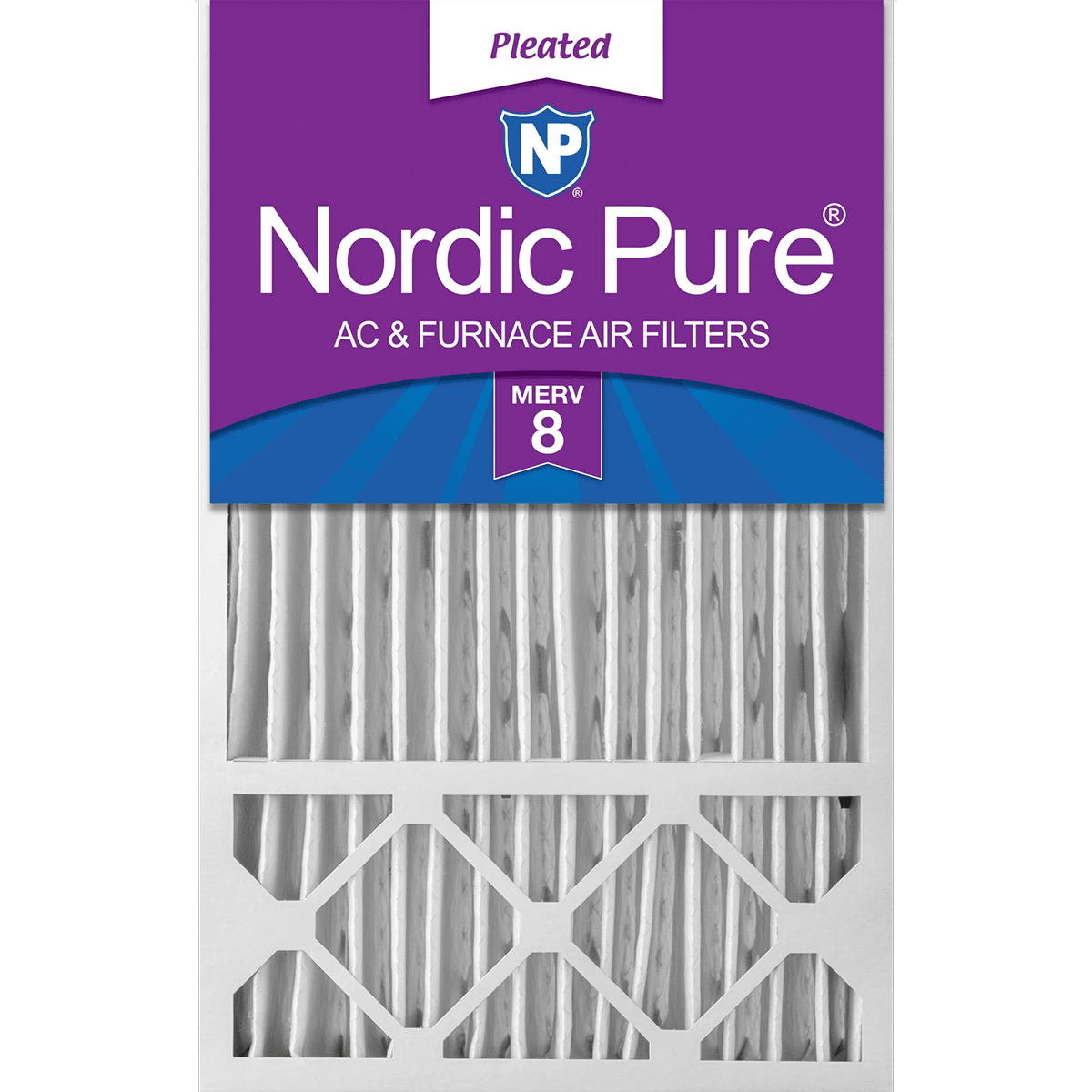 Nordic Pure MERV 8 5-in. Pleated Furnace Filters - 16x25x5 Main