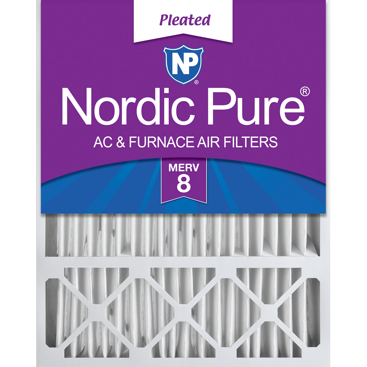 Nordic Pure MERV 8 5-in. Pleated Furnace Filters - 20x25x5 Main
