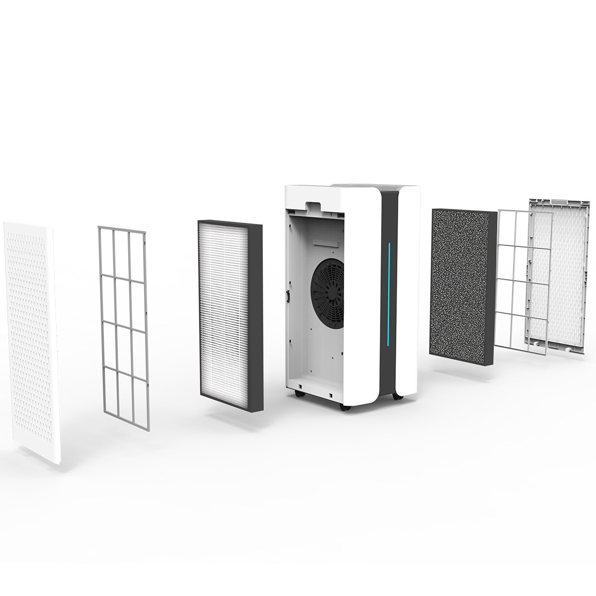 O2 Flow Medical Grade Commercial Air Purifier - all filters