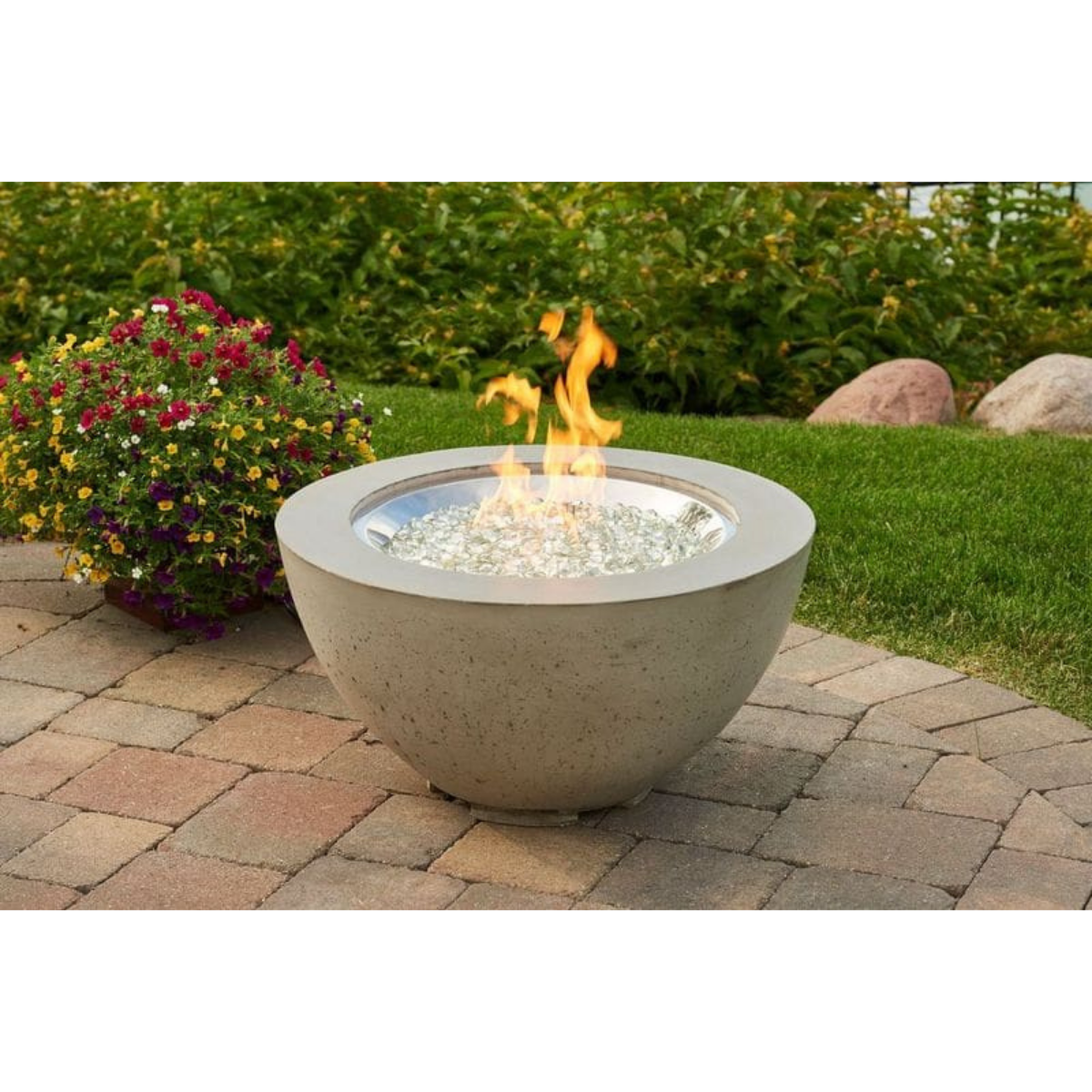 Outdoor Greatroom 29-In. Cove Round Gas Fire Pit Bowl - Lifestyle 2