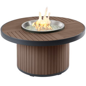 Outdoor Greatroom 42-In. Umber Brown Kenwood Round Gas Fire Pit Table - Main
