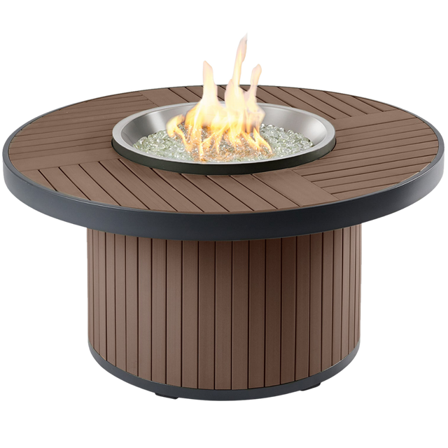 Outdoor Greatroom 42-In. Umber Brown Kenwood Round Gas Fire Pit Table - Main
