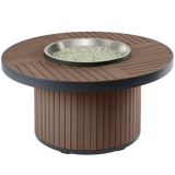 Outdoor Greatroom 42-In. Umber Brown Kenwood Round Gas Fire Pit Table - Open