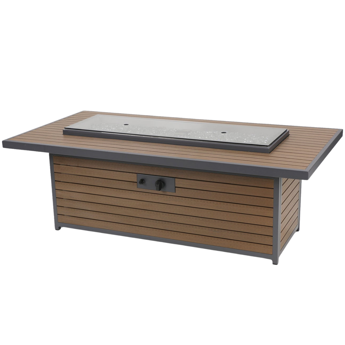 Outdoor Greatroom 61-In Umber Brown Kenwood Gas Fire Pit Table - Cover
