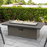 Outdoor Greatroom 61-In Umber Brown Kenwood Gas Fire Pit Table - Lifestyle