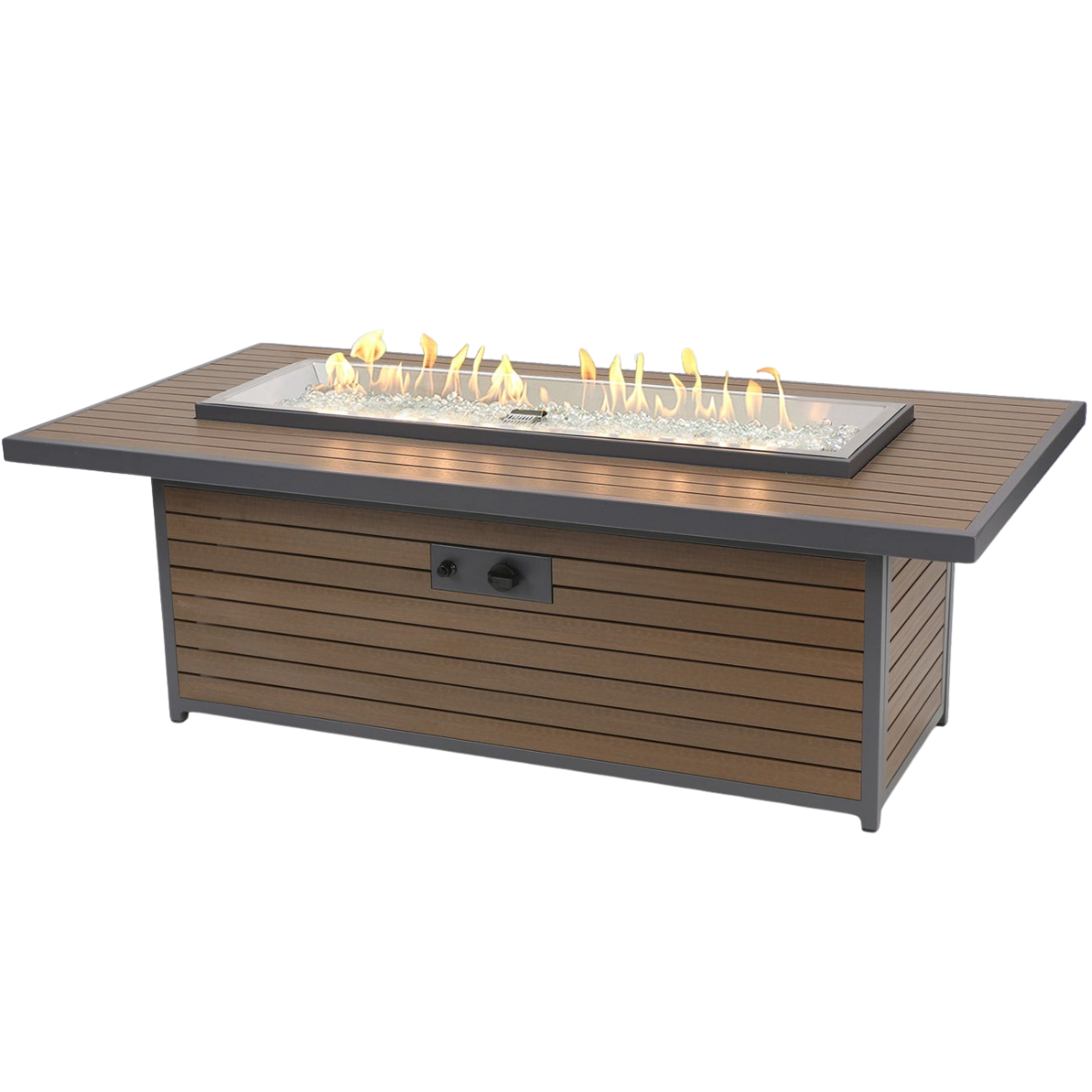 Outdoor Greatroom 61-In Umber Brown Kenwood Gas Fire Pit Table - Main