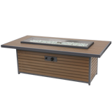 Outdoor Greatroom 61-In Umber Brown Kenwood Gas Fire Pit Table - Open