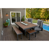 Outdoor Greatroom 81-In Umber Brown Kenwood Gas Fire Pit Table - Lifestyle 2