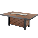 Outdoor Greatroom 81-In Umber Brown Kenwood Gas Fire Pit Table - Open