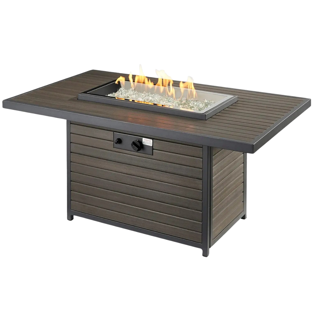 Outdoor Greatroom Brooks Rectangular Fire Pit Table Taupe - Main