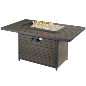 Outdoor Greatroom Brooks Rectangular Fire Pit Table Taupe - Main