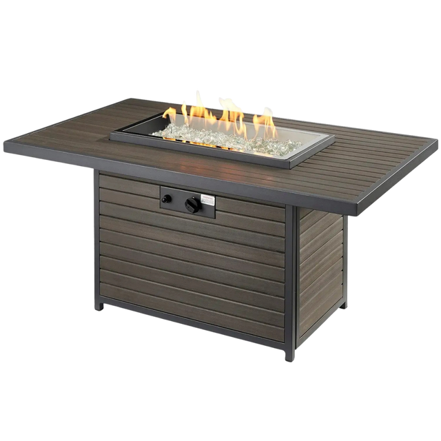 Outdoor Greatroom Brooks Rectangular Fire Pit Table Taupe - Main