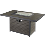 Outdoor Greatroom Brooks Rectangular Fire Pit Table Taupe - Open
