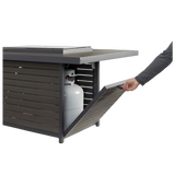 Outdoor Greatroom Brooks Rectangular Fire Pit Table Taupe - Tank Slider