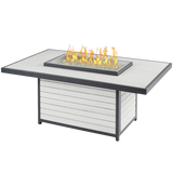 Outdoor Greatroom Brooks Rectangular Fire Pit Table - White