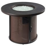Outdoor Greatroom Brown Stonefire Fire Table - Open