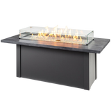 Outdoor Greatroom Havenwood with Carbon Grey Everblend Top Fire Table Grey - Glass