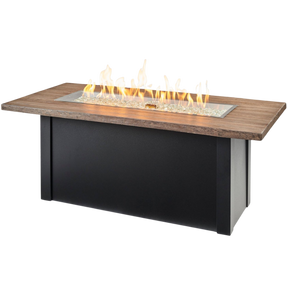 Outdoor Greatroom Havenwood with Driftwood Everblend Top Fire Table Black - Main